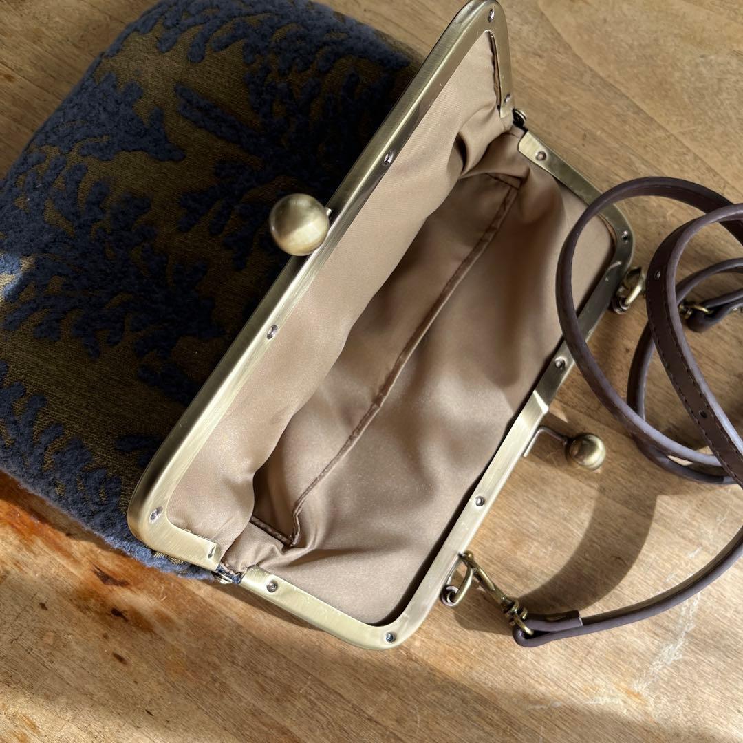 ハンドメイド　がま口バッグ　ミナペルホネン　metsä