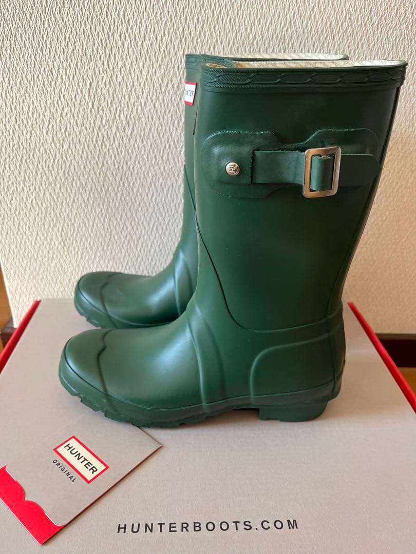 Hunterレインブーツ ミドル丈(22㎝)美品