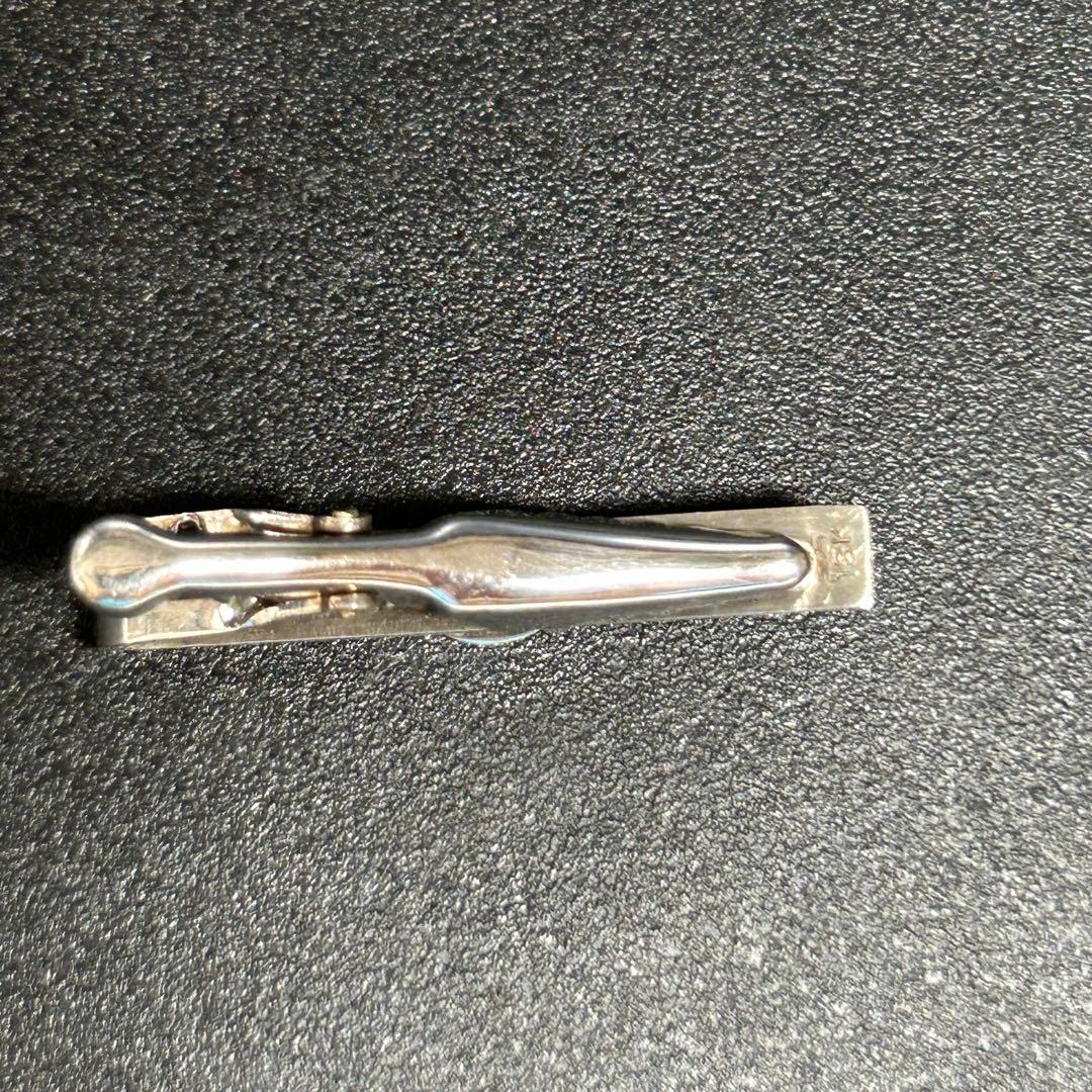 1015サトゥルヌスさん 18K刻印　シルバーに天然石オパール　ネクタイピン・タ