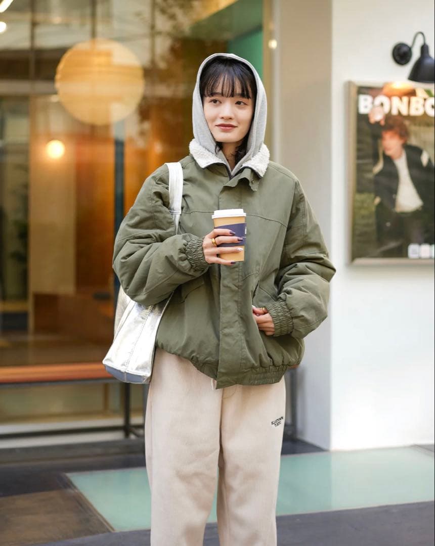 ジャケット BONBONジャケット ボアミリタリージャケットメンズレディース