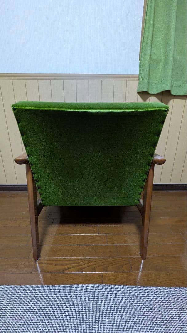 カリモク60　Kチェア　モケットグリーン