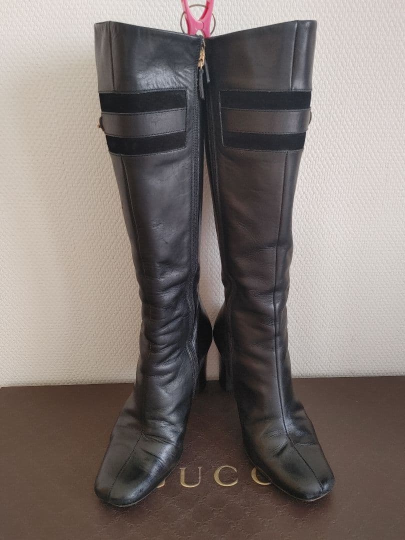 ☆2日間限定セール　元値18500円☆GUCCI　黒レザー ブーツ