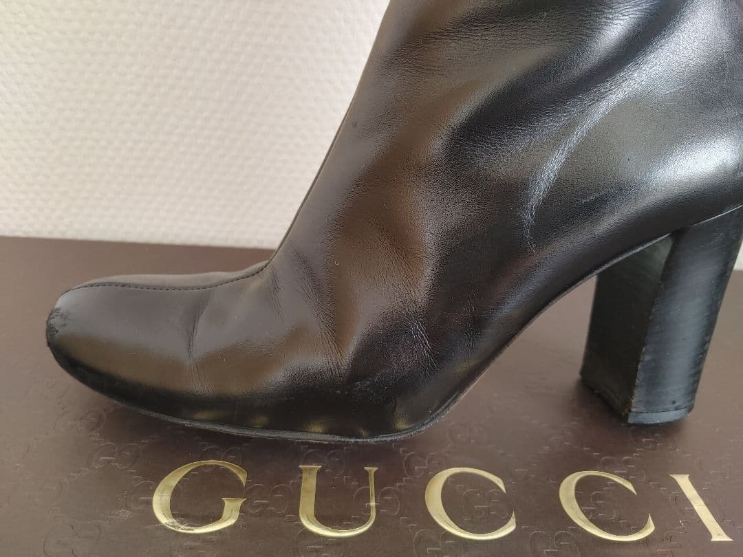 ☆2日間限定セール　元値18500円☆GUCCI　黒レザー ブーツ