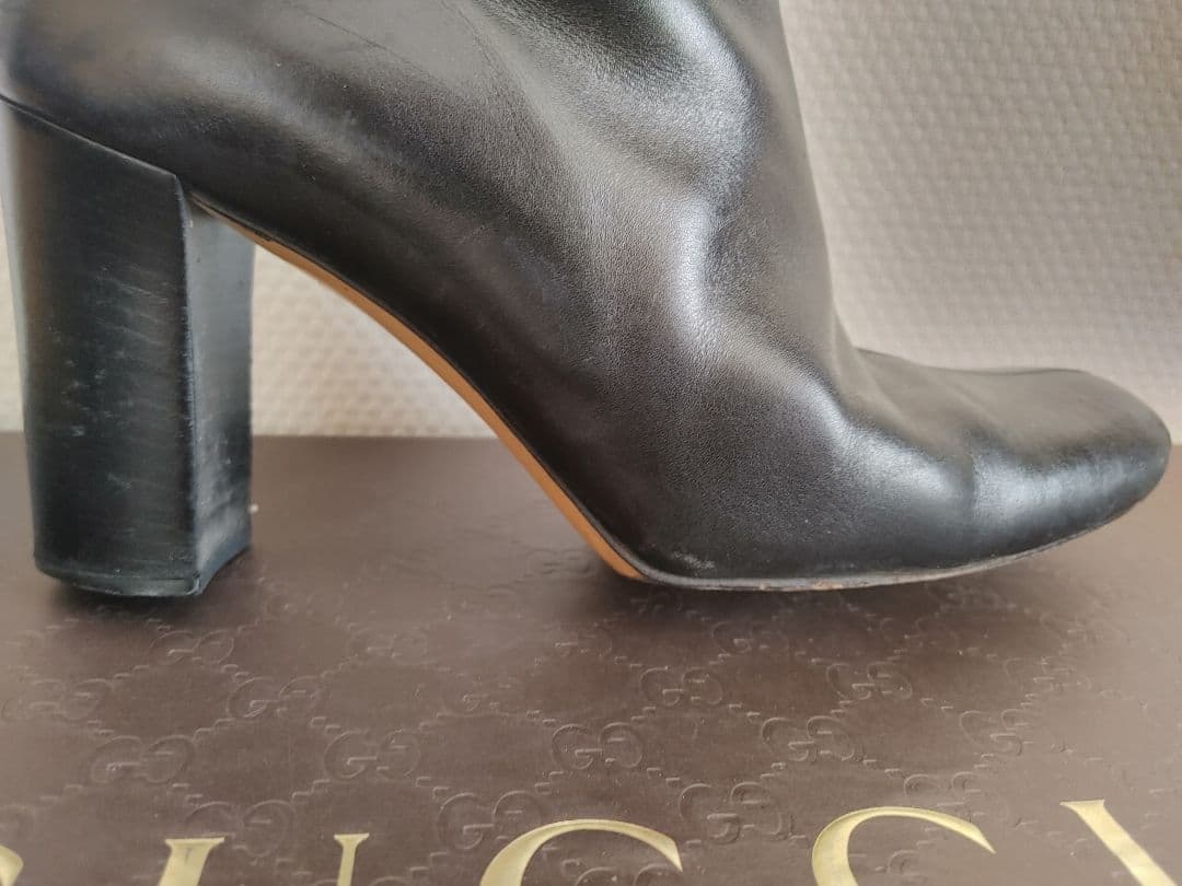 ☆2日間限定セール　元値18500円☆GUCCI　黒レザー ブーツ