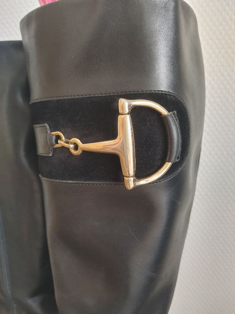 ☆2日間限定セール　元値18500円☆GUCCI　黒レザー ブーツ