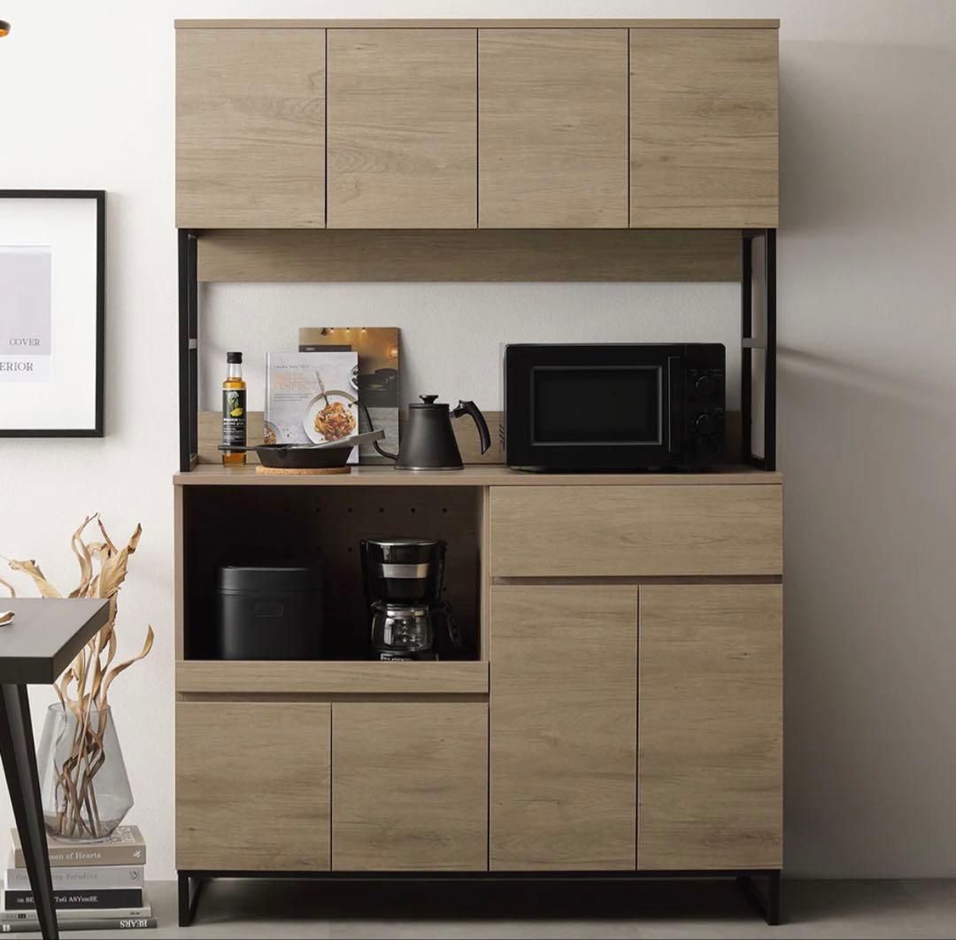 キッチンボード 『Liora リオラ』 120cm幅 グレージュ（未開封）