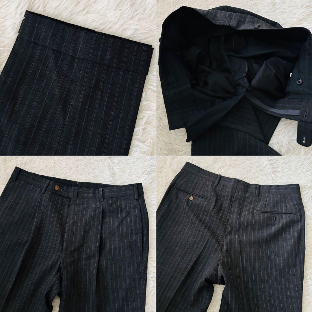 極美品✨ビームスエフ　セットアップスーツ95 76 ストライプ柄