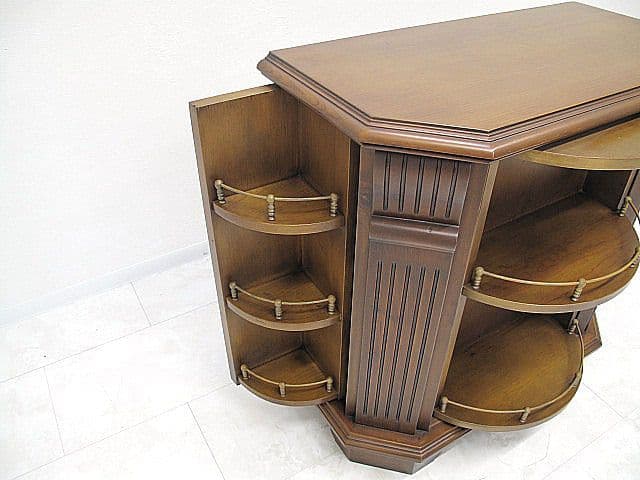 スペイン製 オーク材バーカウンター 「バーマジック」 　連動開閉扉　※鍵欠品