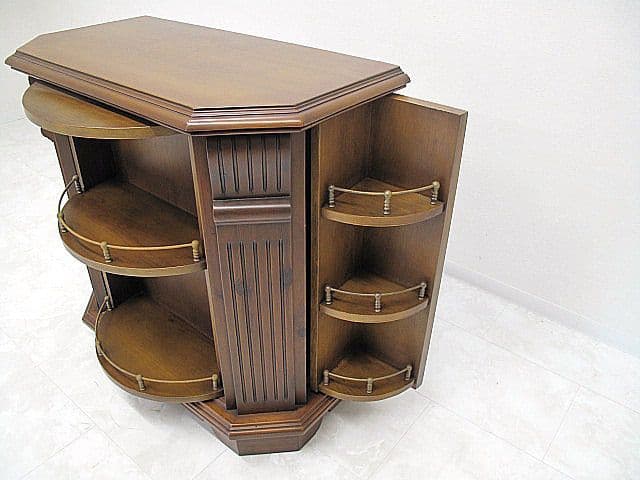 スペイン製 オーク材バーカウンター 「バーマジック」 　連動開閉扉　※鍵欠品