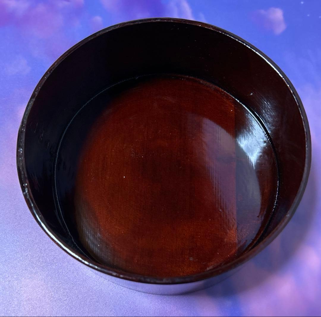 未使用品 井川メンパ 漆器 丸型 仕切り付きお弁当箱 丸型 1号 望月良秋