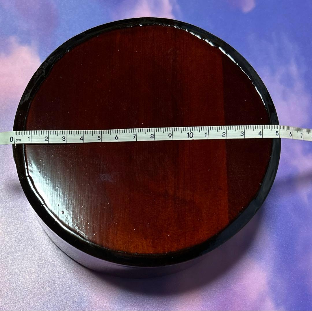 未使用品 井川メンパ 漆器 丸型 仕切り付きお弁当箱 丸型 1号 望月良秋