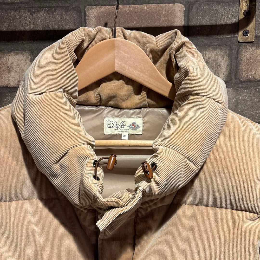 The Duffer ベージュ ボリュームネック ダウンベスト　XL