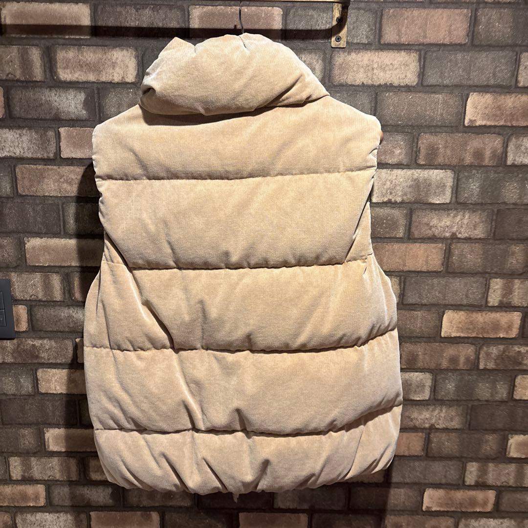 The Duffer ベージュ ボリュームネック ダウンベスト　XL