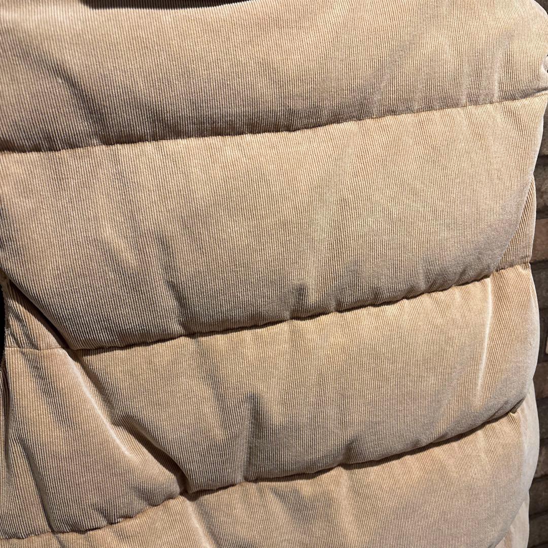 The Duffer ベージュ ボリュームネック ダウンベスト　XL