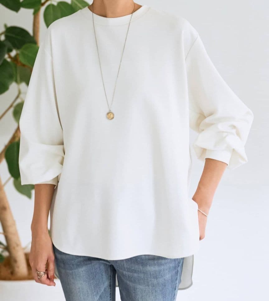 美品☆BEARDSLEY Tブラウス ホワイト