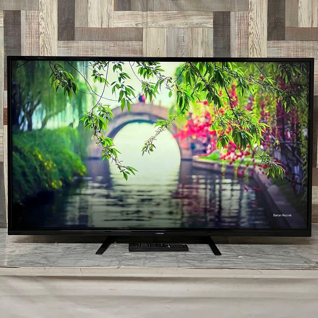 即日受渡❣️全国送料込マクスゼン50型4K液晶テレビ外付HDD対応新品リモコン付