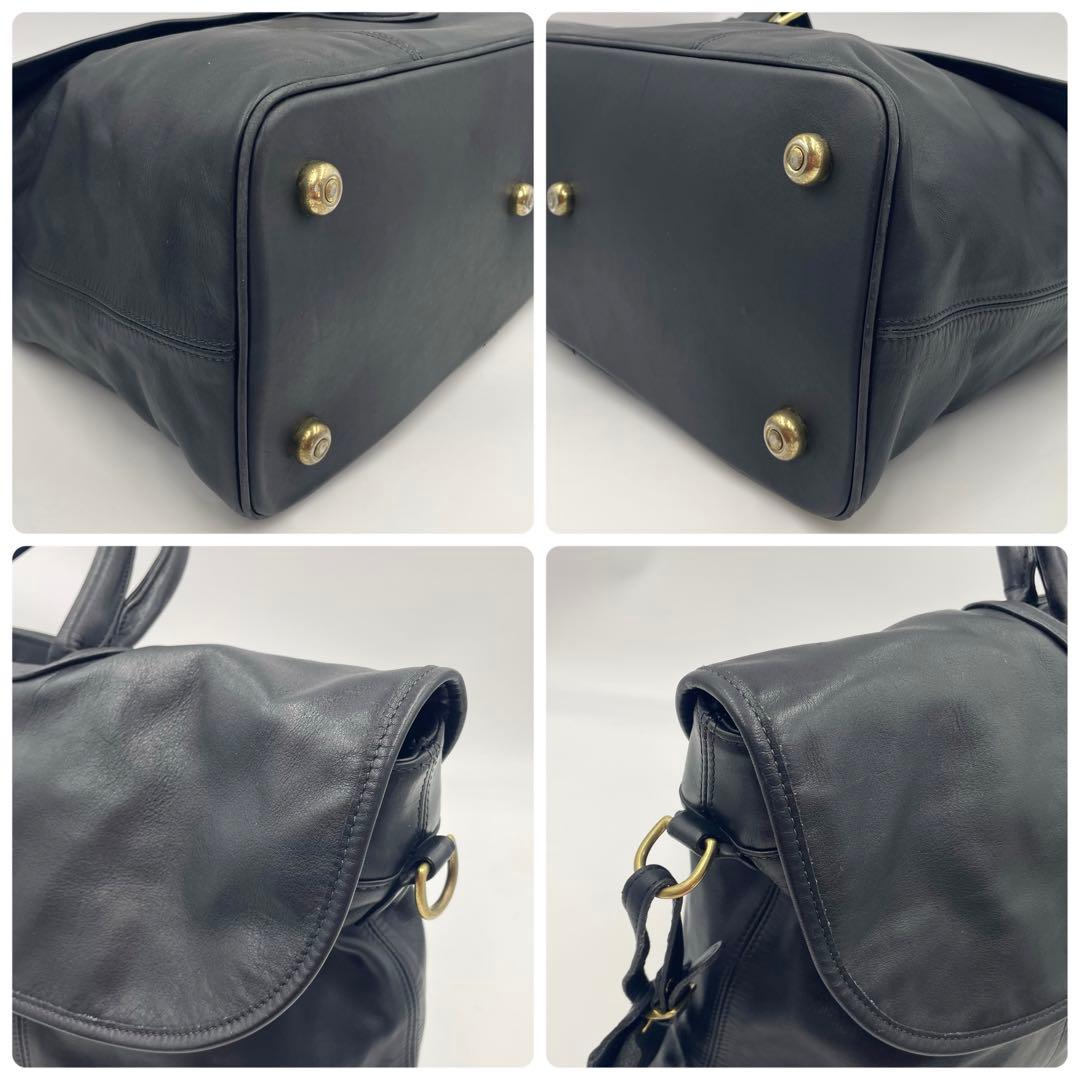 【激レア・美品】オールドコーチ　ボストンバッグ 2way グラブタンレザー 黒