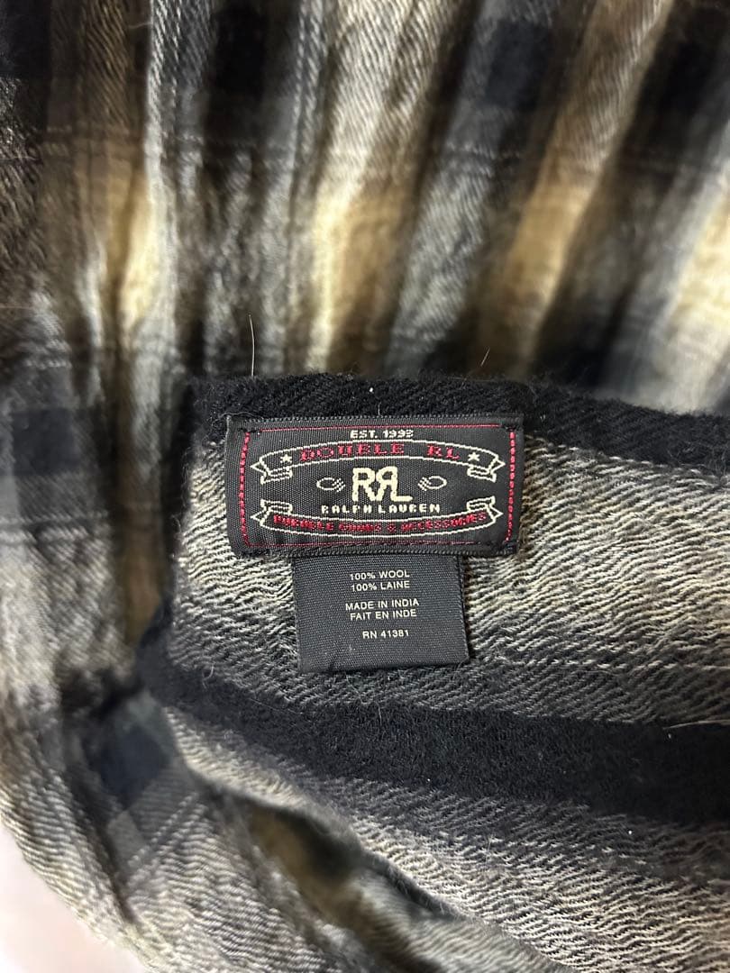 RRL オンブレチェック　ストール　ウール