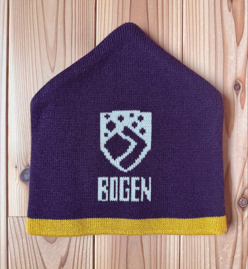 BOGEN ニット帽2点　①イカ帽　紫　②ウール　ネイビー