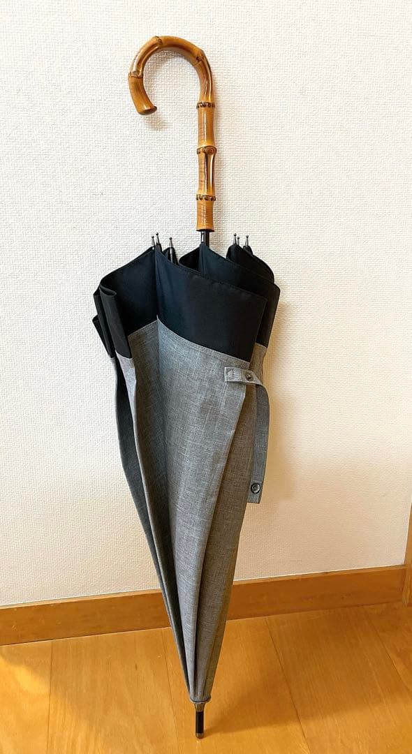 芦屋ロサブラン 100%遮光 ミドルコンビ ダンガリー グレー×ブラック