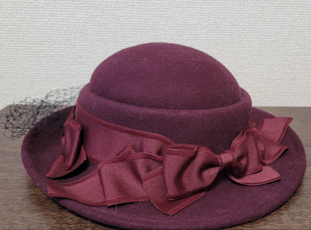 kaska　未使用　シュエット　クラシカルウールハット リボン付き
