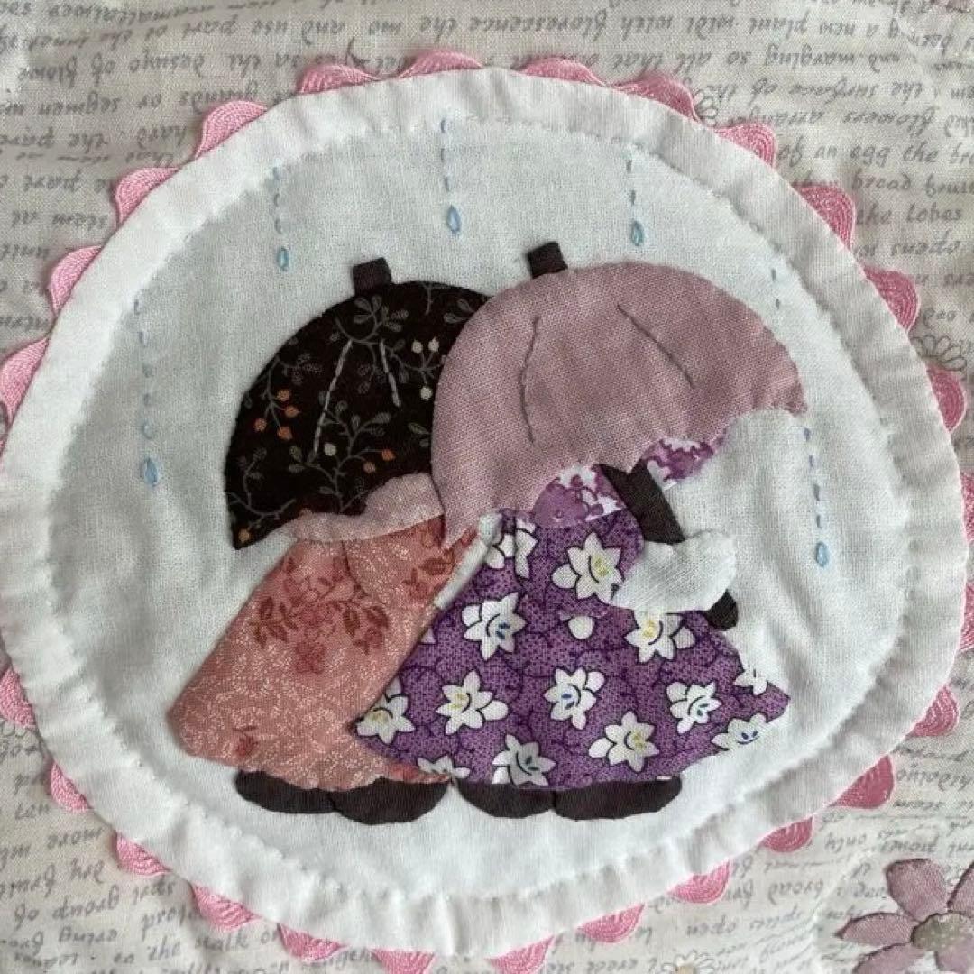 ★スーちゃんとお花のタペストリー★ハンドメイド・パッチワーク