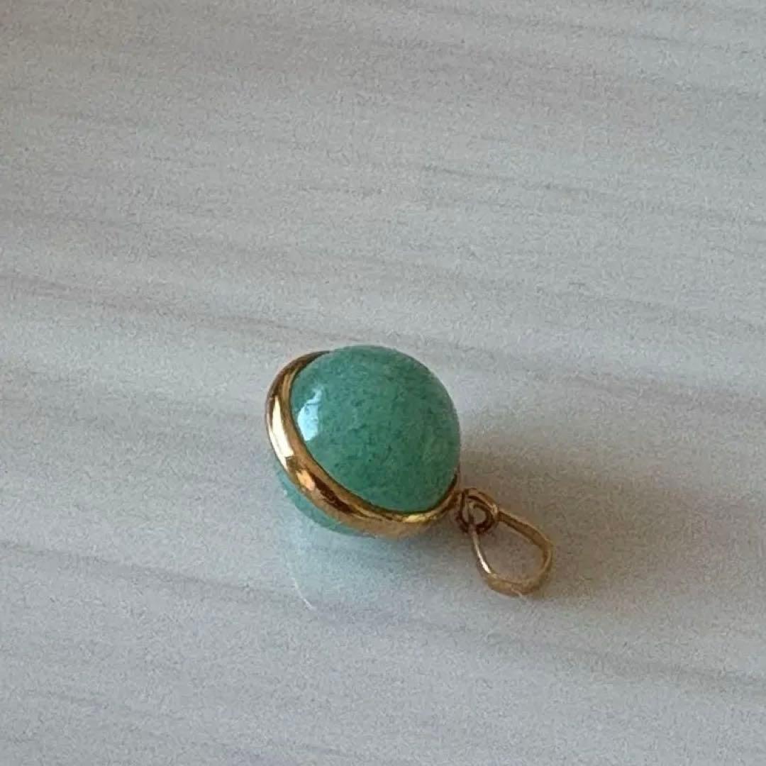 k18グリーン天然石ペンダント