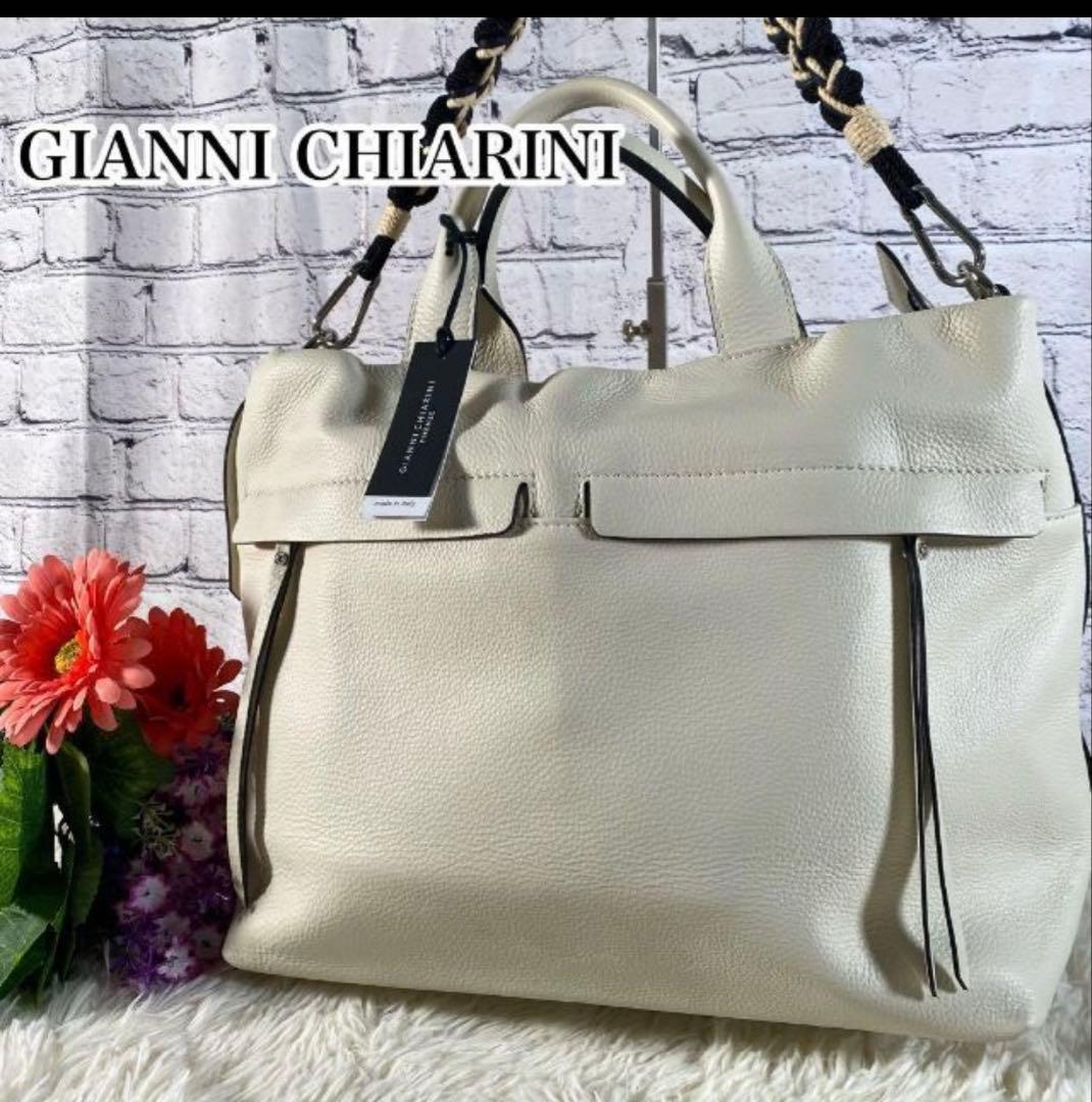 GIANNI CHIARINI レザー トートバッグ