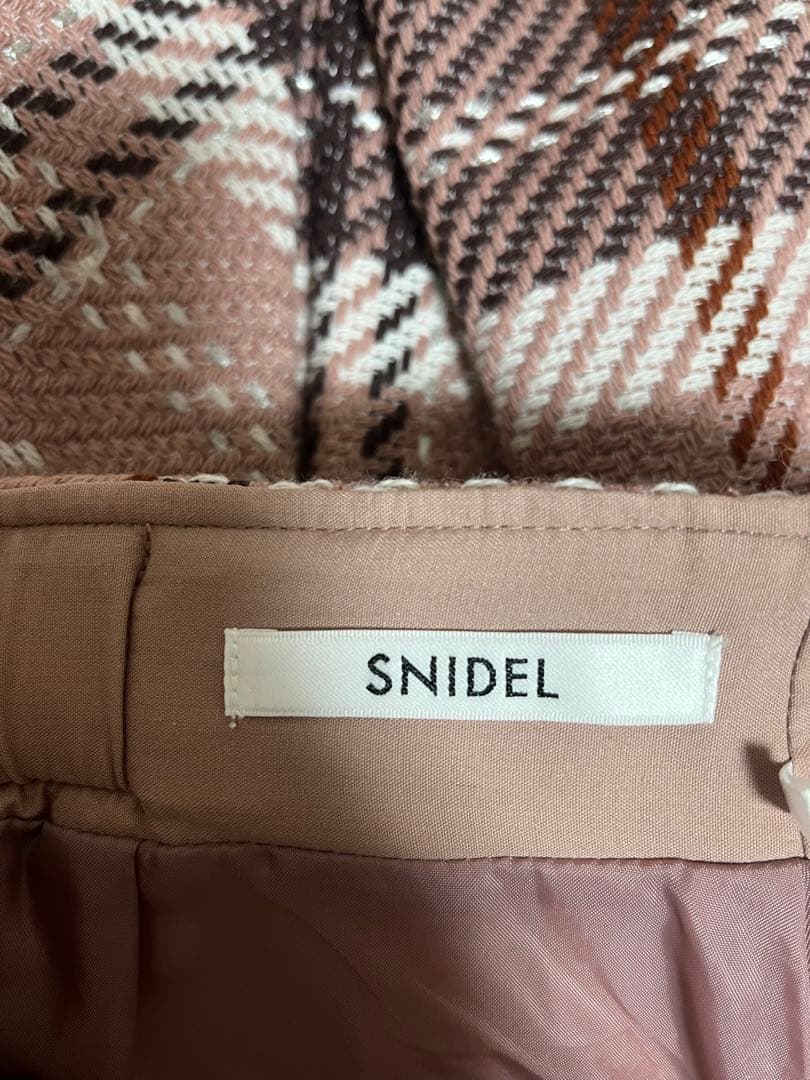 snidel ロービングチェックミニスカート ピンク サイズ1