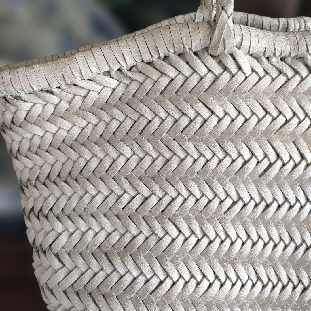 DRAGONDIFFUSION　ドラゴン　ホワイト編み込みトートバッグ