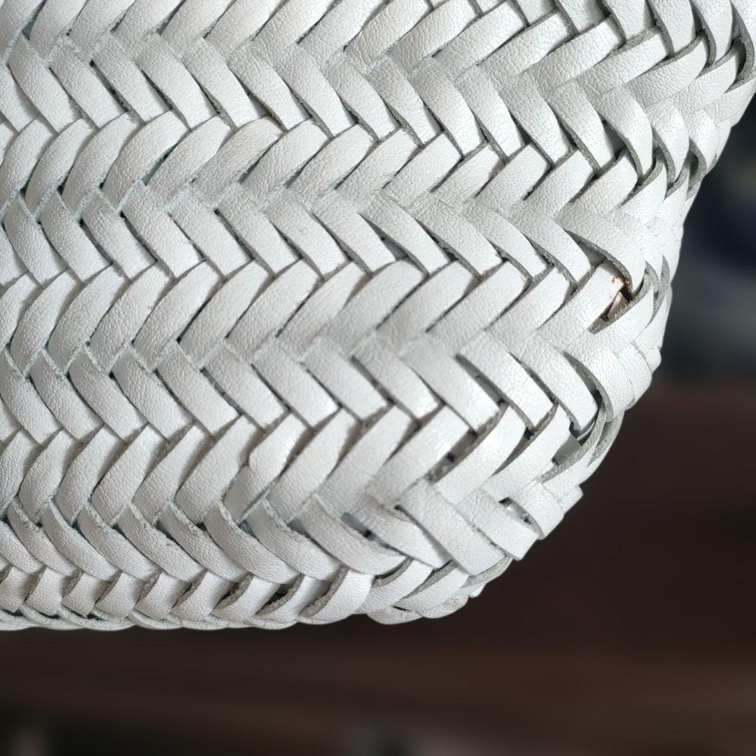 DRAGONDIFFUSION　ドラゴン　ホワイト編み込みトートバッグ