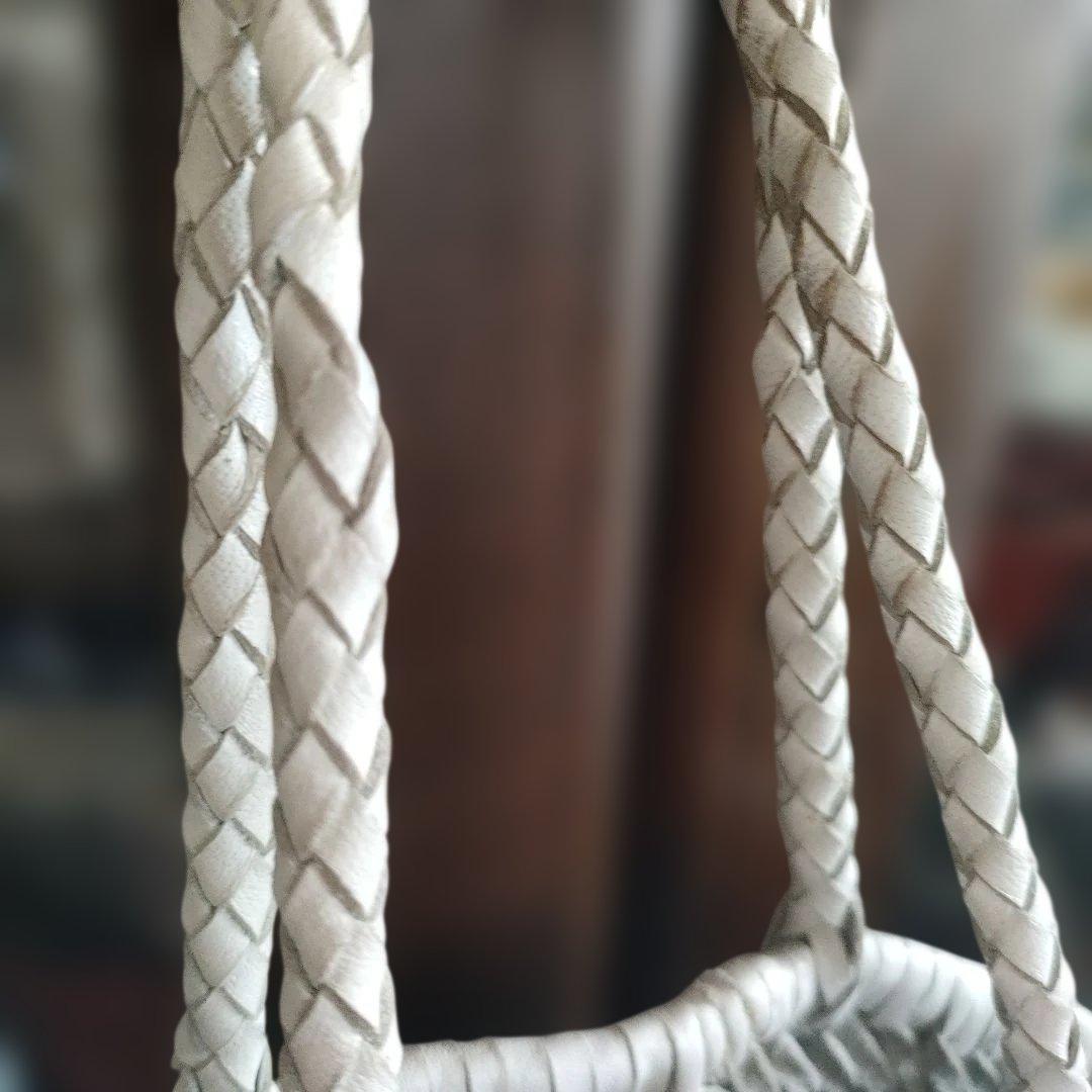 DRAGONDIFFUSION　ドラゴン　ホワイト編み込みトートバッグ