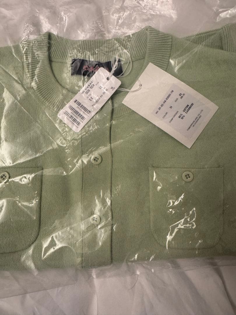 新色　CABaN コットンカシミヤ クルーネックカーディガン