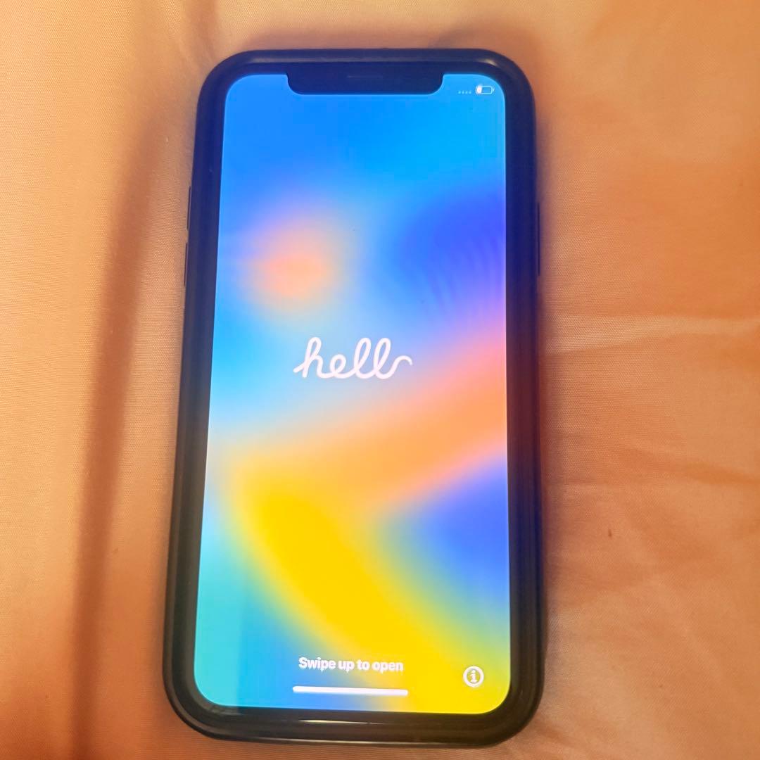 iPhone X ブラック ケース付き