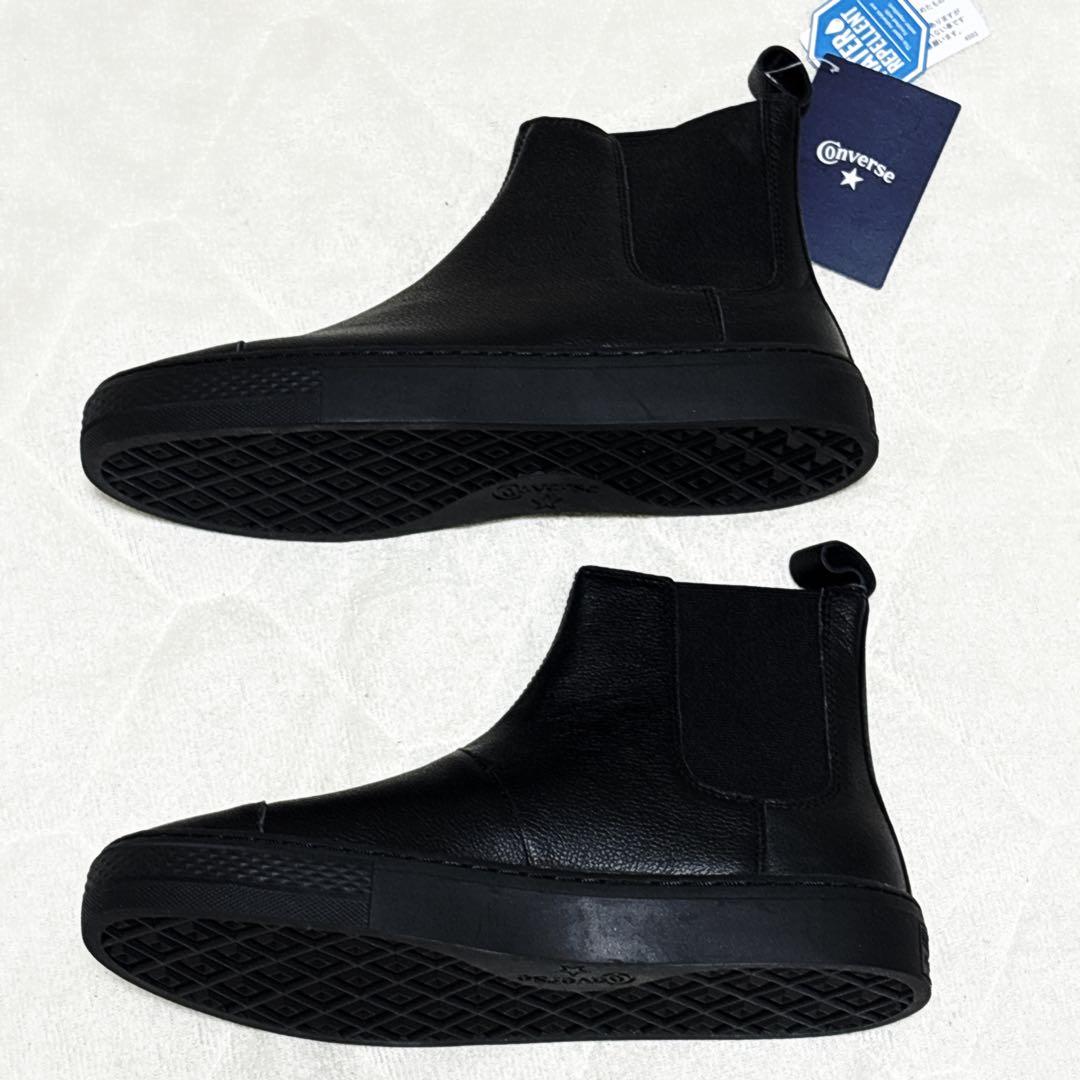 新品 本革 コンバース オールスター クップ エペ WR サイドゴアブーツ 黒