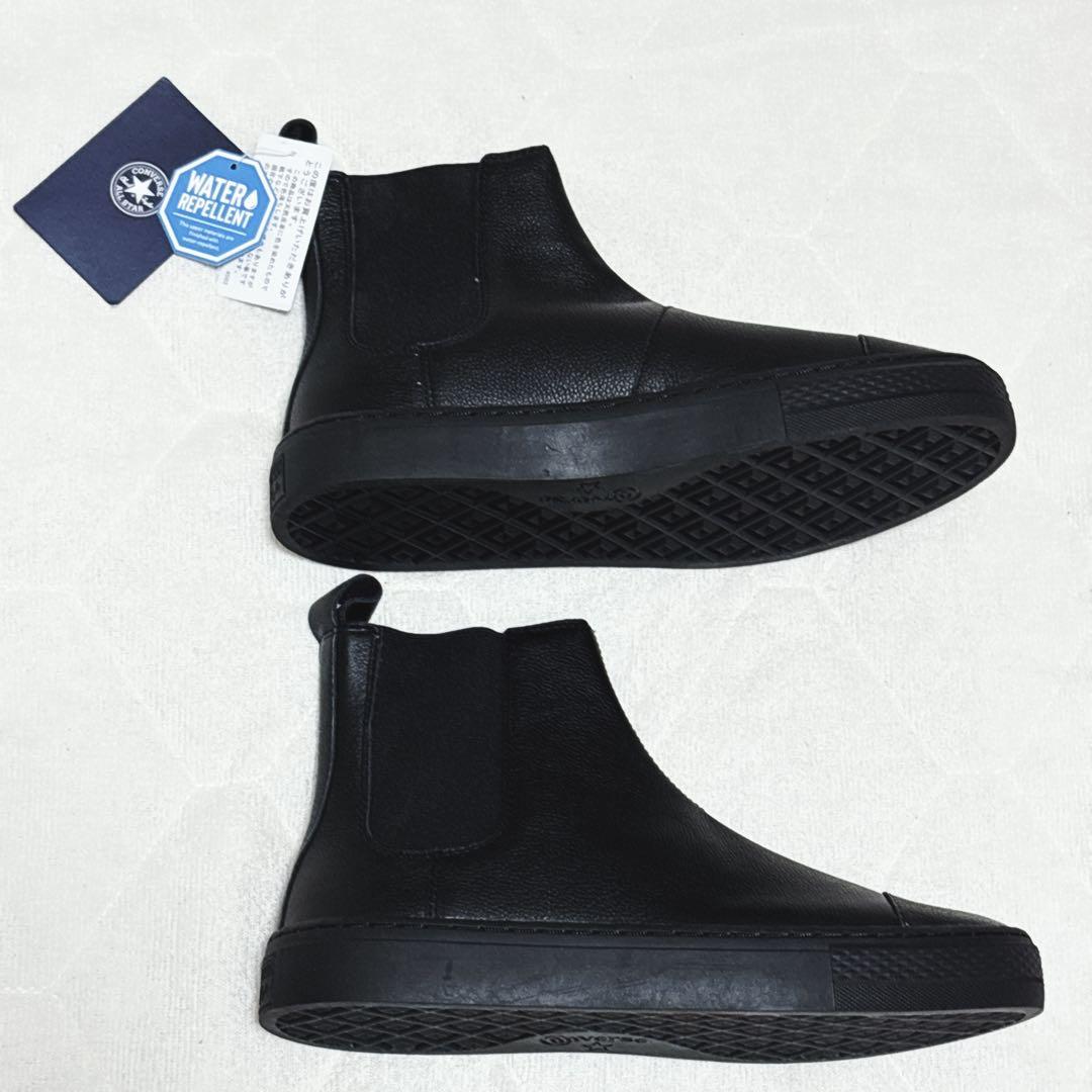 新品 本革 コンバース オールスター クップ エペ WR サイドゴアブーツ 黒
