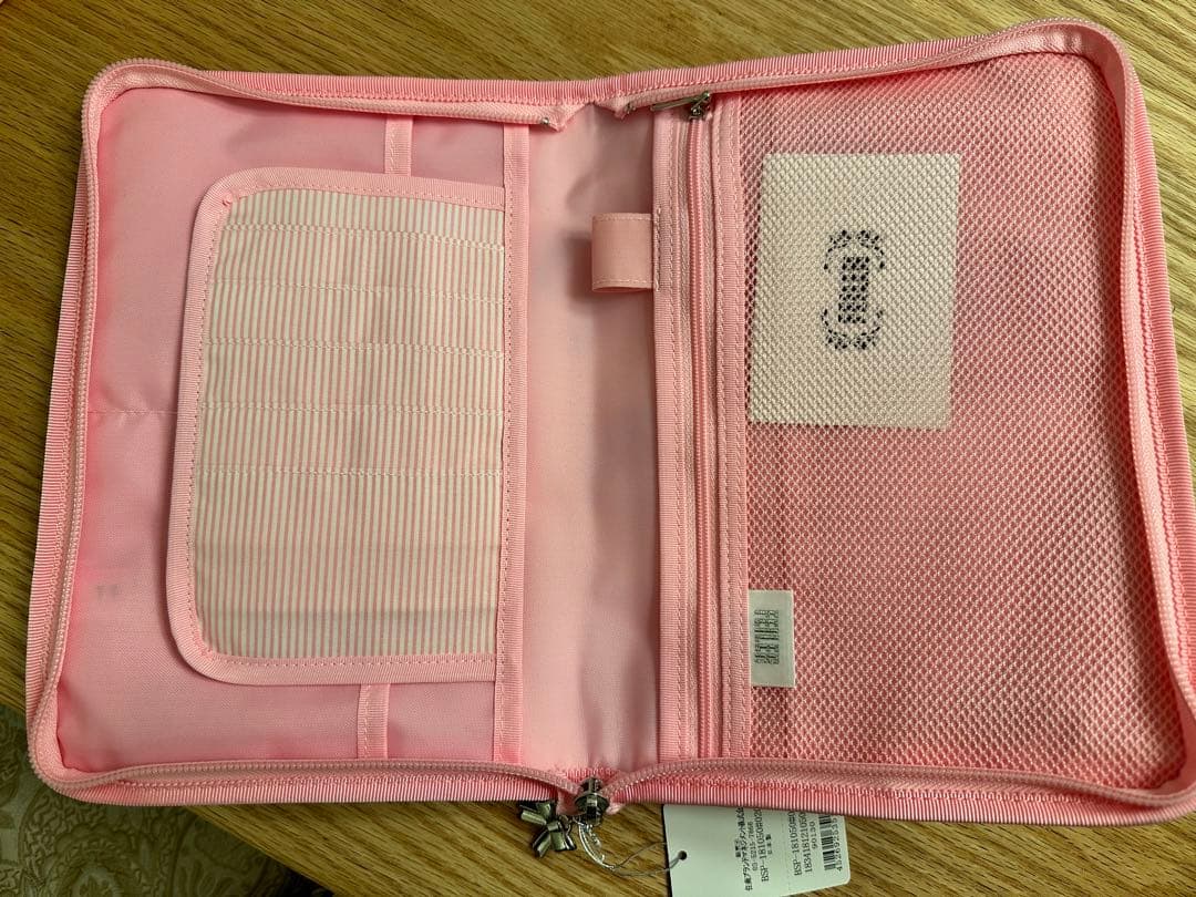 フェイラー　限定ベビーシャワー柄　ベビーピンク マルチケース Lサイズ