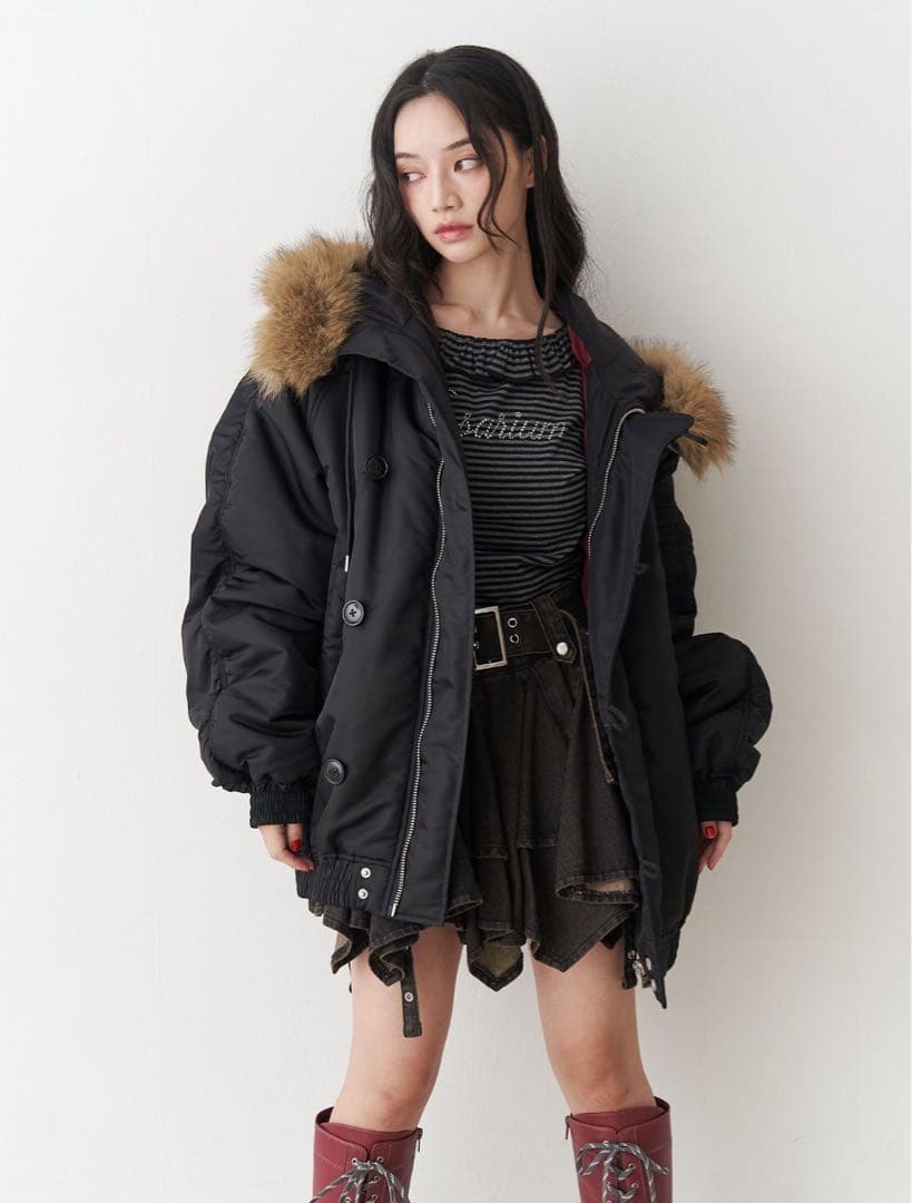 jouetie ルーズN2Bブルゾン　ダークミックス