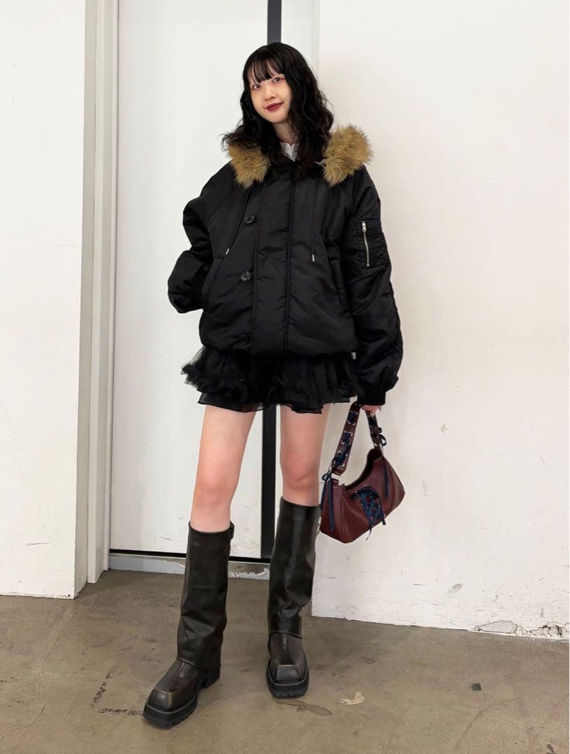 jouetie ルーズN2Bブルゾン　ダークミックス