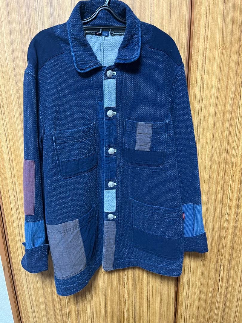 kasurira カスリラ ジャケット デニム コート 藍色 絣 カバーオール