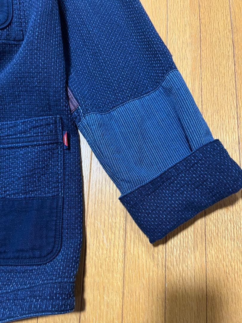 kasurira カスリラ ジャケット デニム コート 藍色 絣 カバーオール