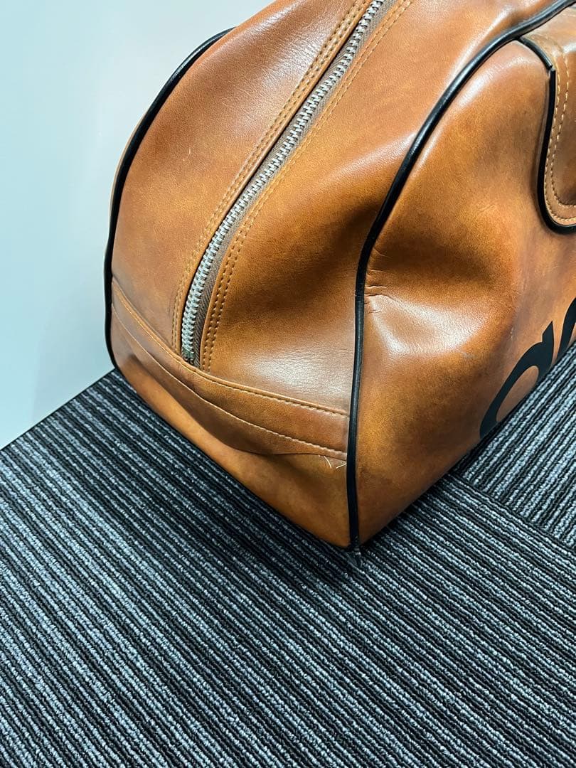 希少　adidas レザーボストンバッグ ブラウン　ヴィンテージ