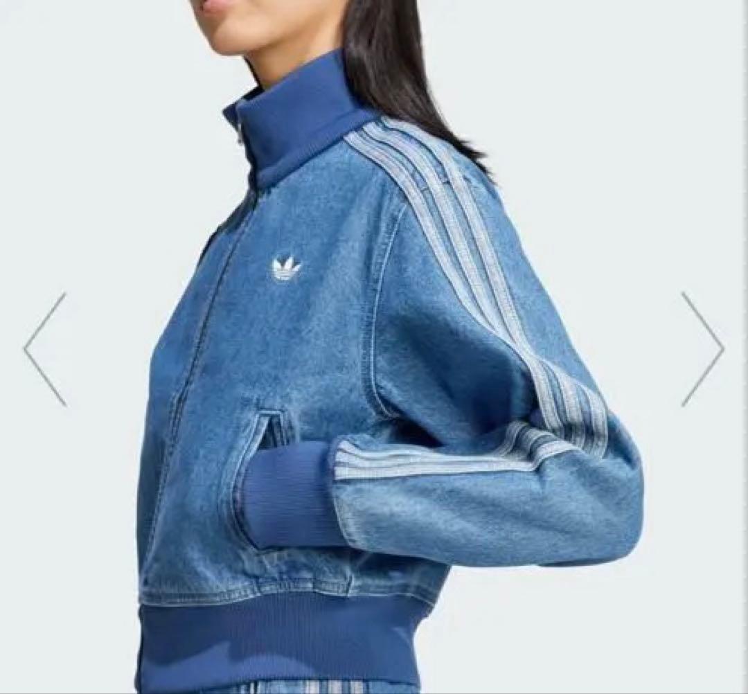 adidas 2XLトラックトップジャケット　ファイヤーバード　デニム