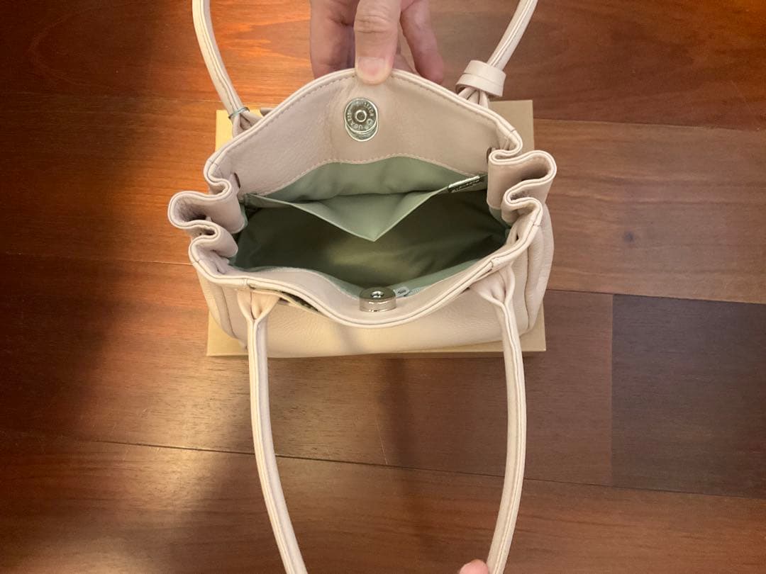 (新品未使用品)HAMANO(ハマノ)レザーハンドバッグ/ピンク/牛革