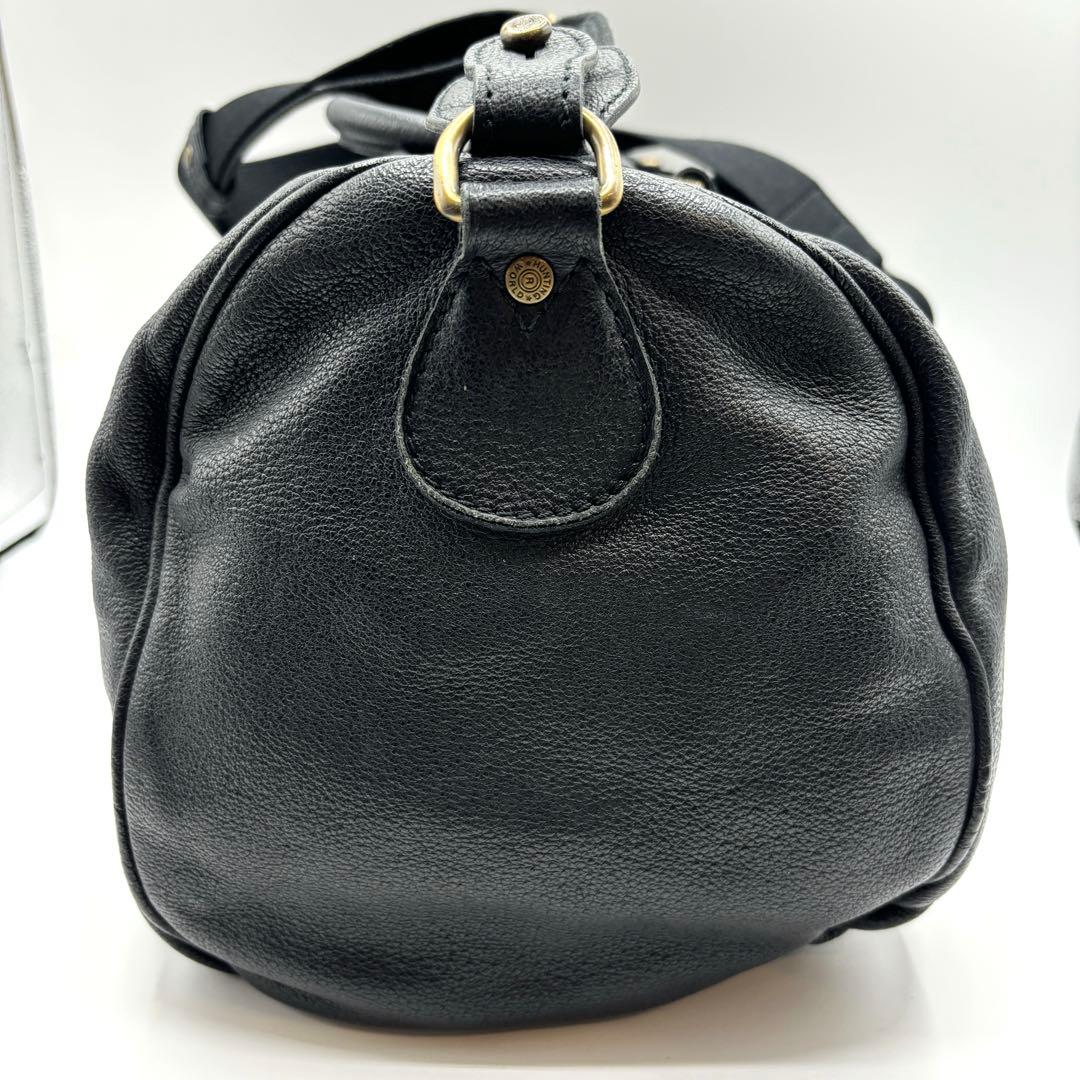 【美品/希少】ハンティングワールド　ボストンバッグ　2way ブラック　本革