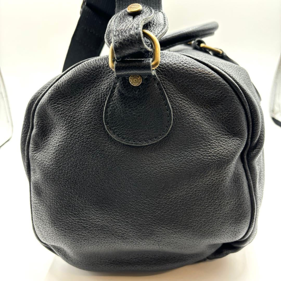 【美品/希少】ハンティングワールド　ボストンバッグ　2way ブラック　本革