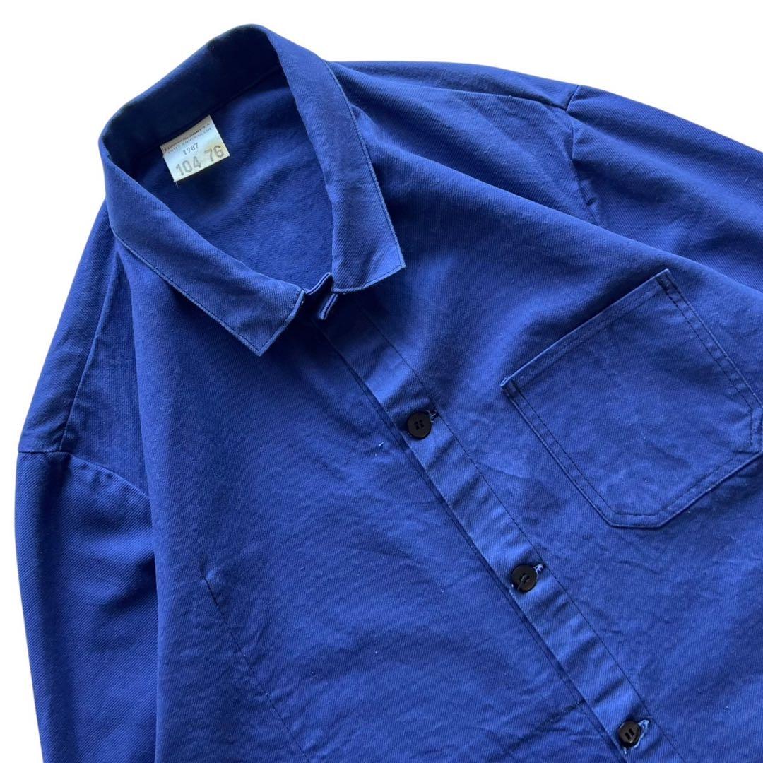 【80s】フランス製ワークジャケット/コットンツイル/ ink blue