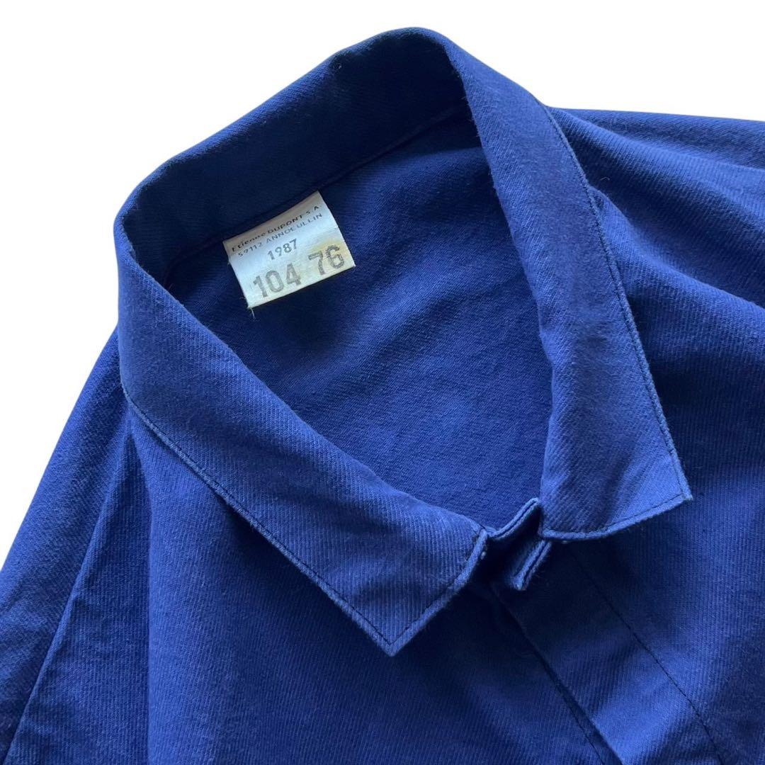 【80s】フランス製ワークジャケット/コットンツイル/ ink blue