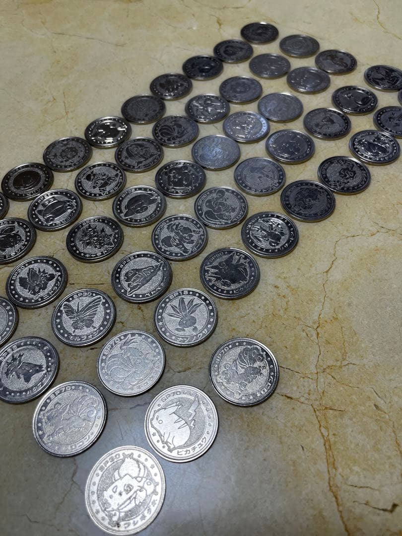 最初期 ポケモン バトル メダル　53枚明治 ジュース