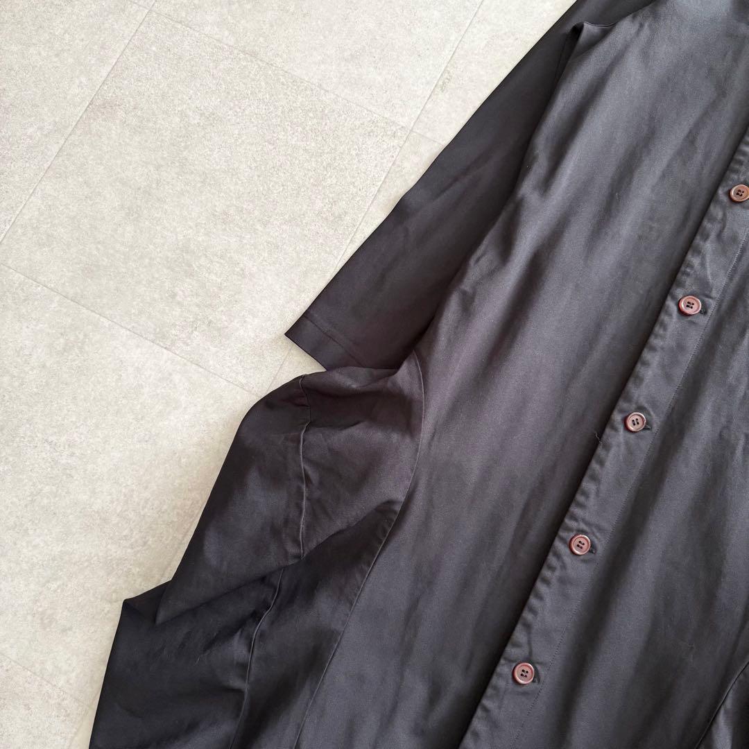 コムデギャルソン　コムコム　ポリ縮ワンピース　コブ　丸襟　AD2019　黒